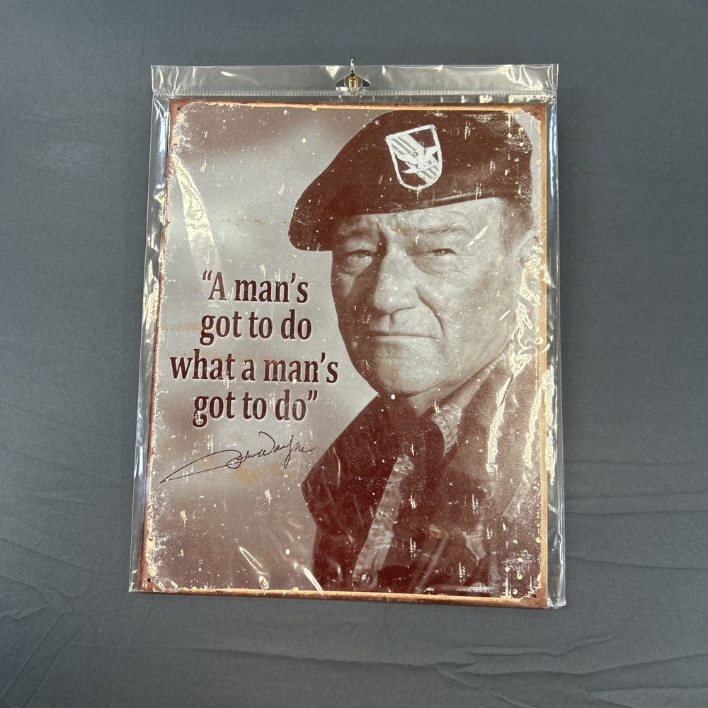Vintage Look Metal Sign John Wayne 16h×12.5w Classic!